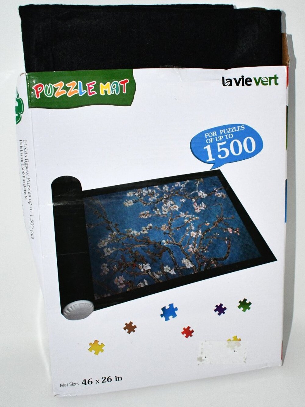 Lavievert Jigsaw Puzzle Mat, Roll Up 1500 Piece, Portable Storage Board, 46x26,